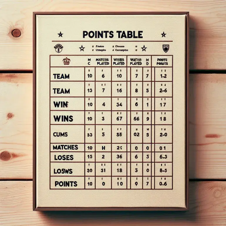Points tablr