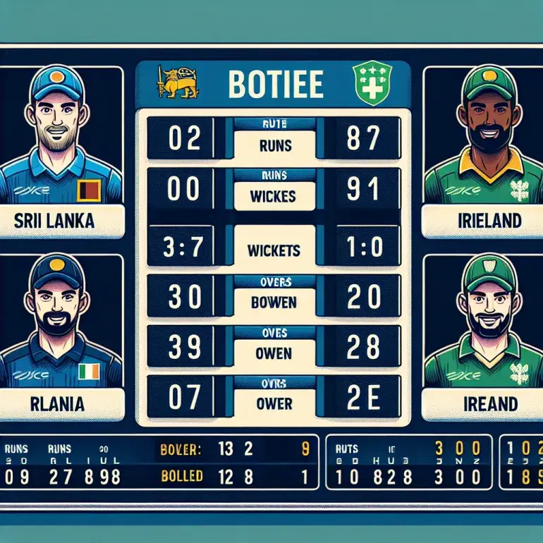 Sl vs ire t20 scorecard